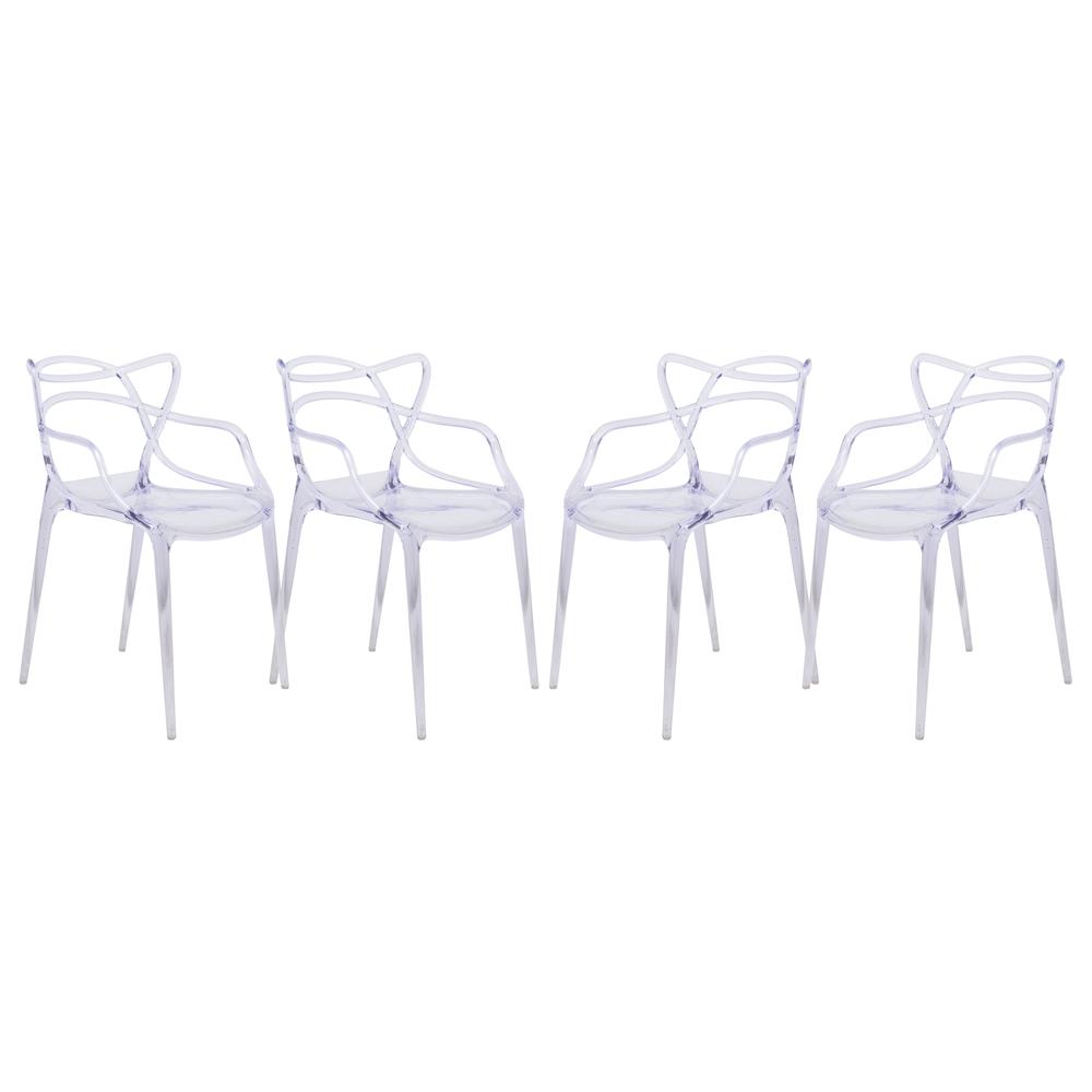 Milan Modern Wire Design Chair, Set of 4