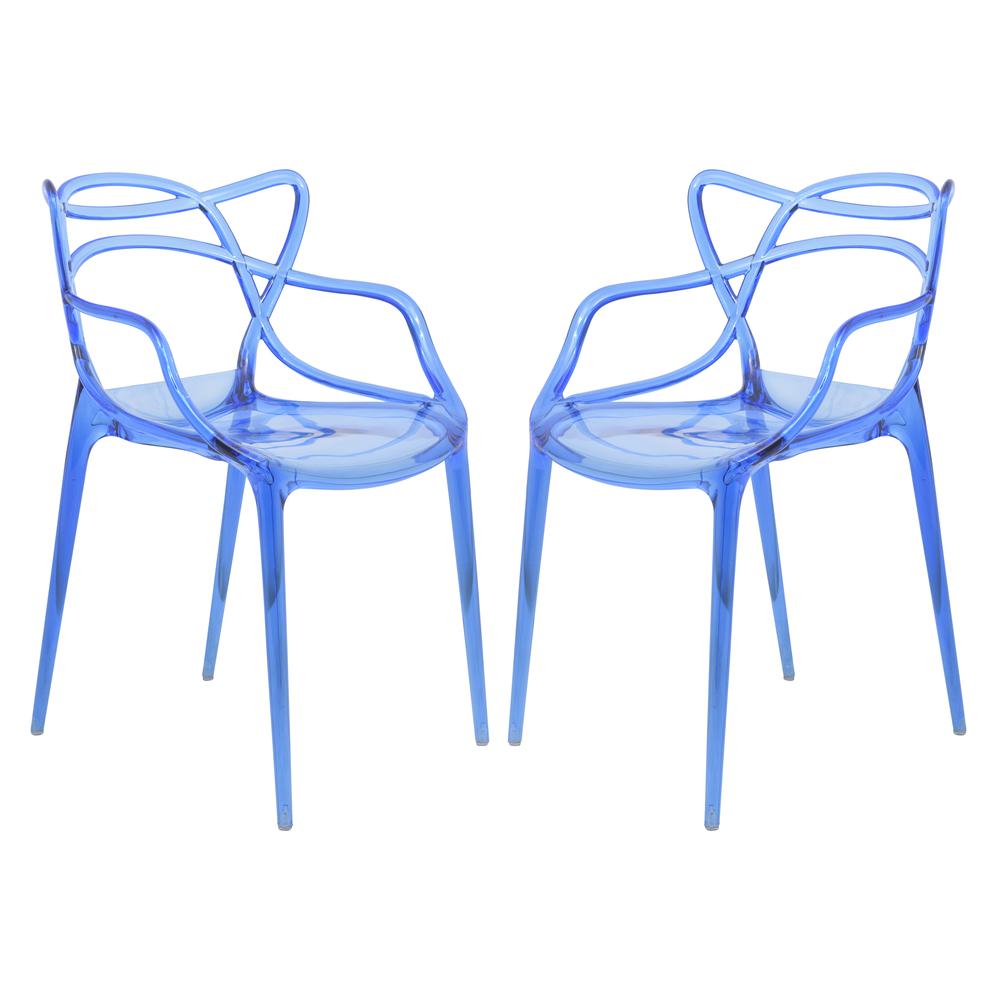 Milan Modern Wire Design Chair, Set of 2