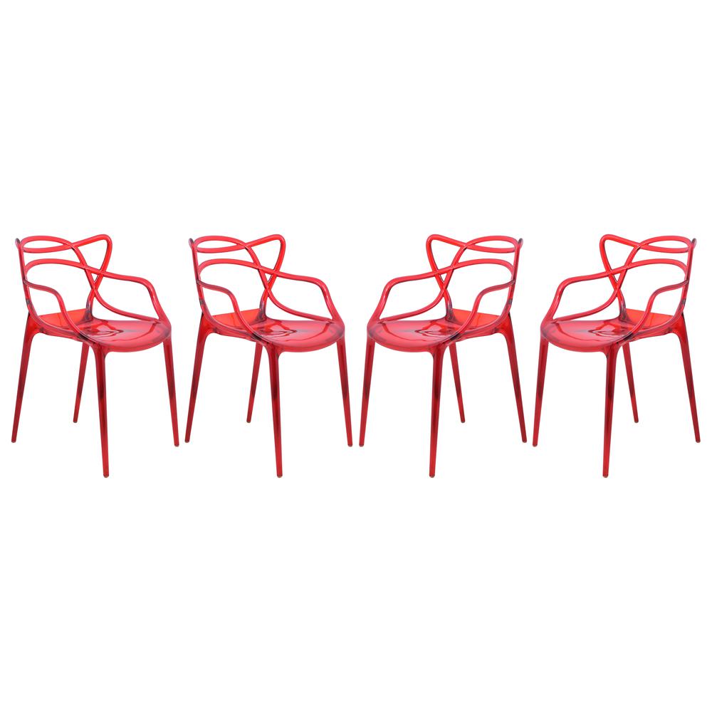Milan Modern Wire Design Chair, Set of 4