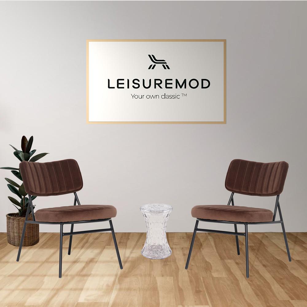 Marilane Velvet Accent Chair With Metal Frame