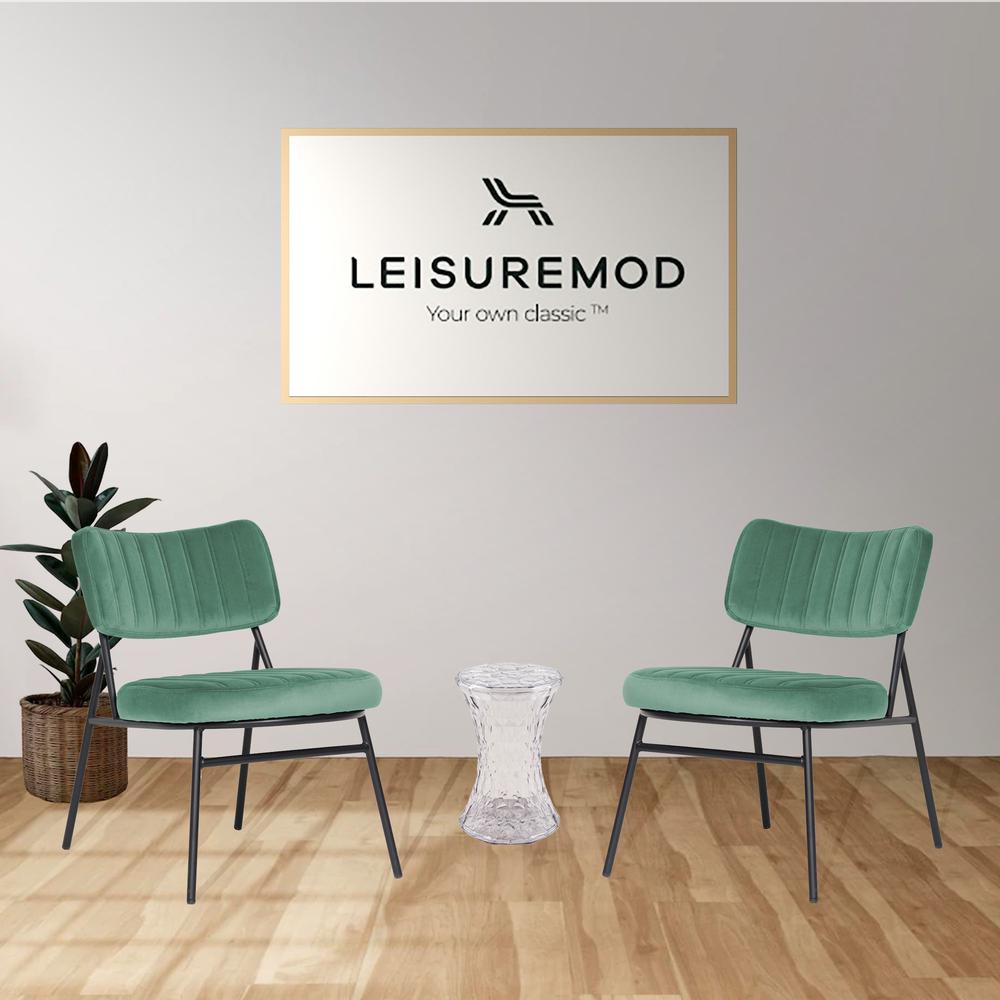 Marilane Velvet Accent Chair With Metal Frame
