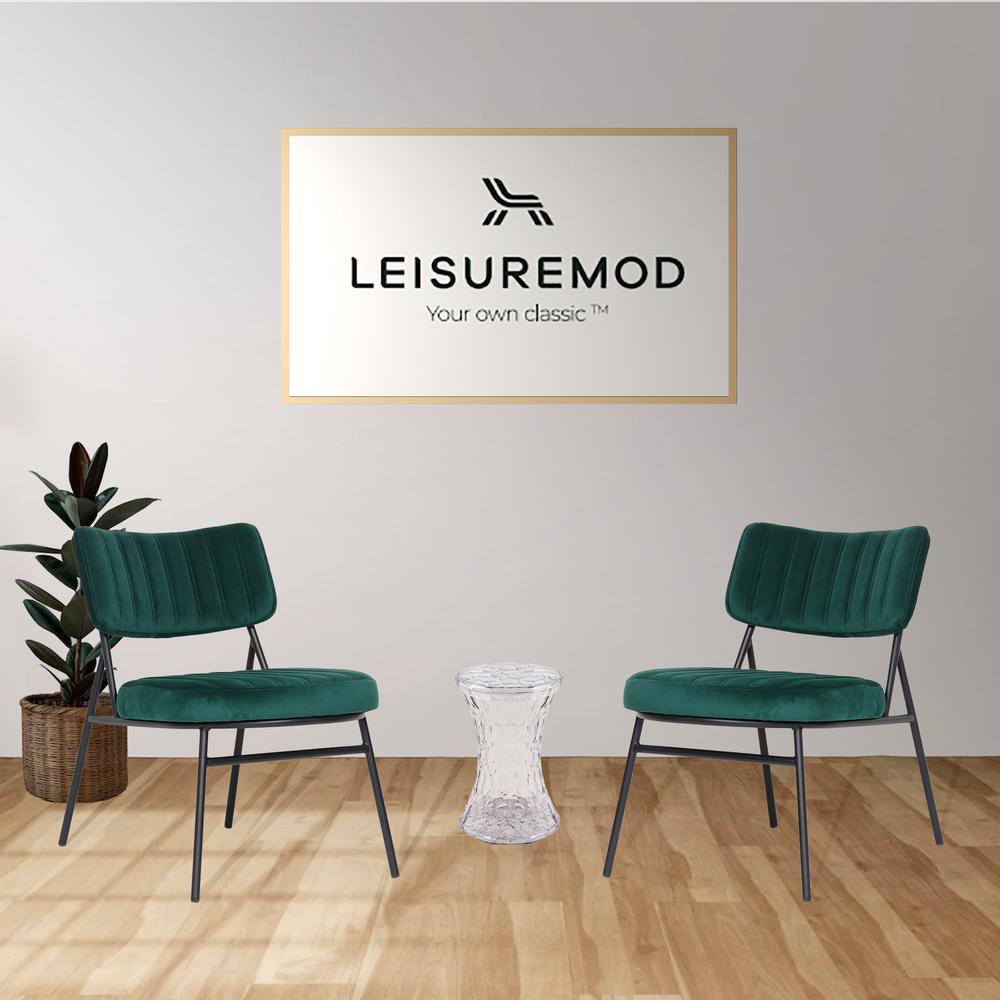 Marilane Velvet Accent Chair With Metal Frame