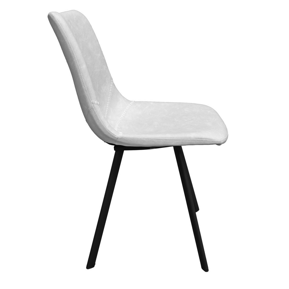 Markley Modern Leather Dining Chair With Metal Legs Set of 2