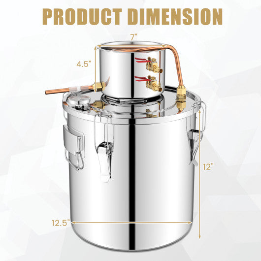 5 Gal 40 L Water Juicer Maker with 2 Stainless Steel Pots-5 Gal