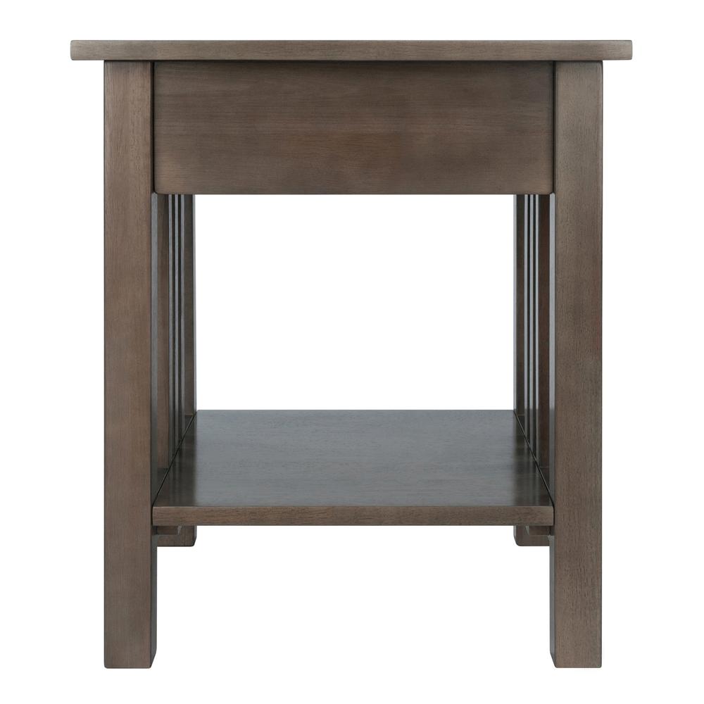Stafford End Table, Oyster Gray
