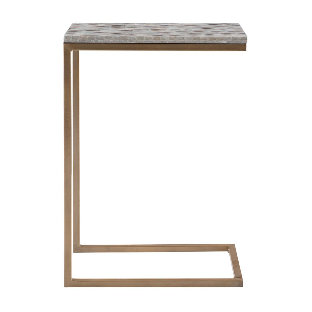 Priscille Capiz Fish Mosaic Accent C Table