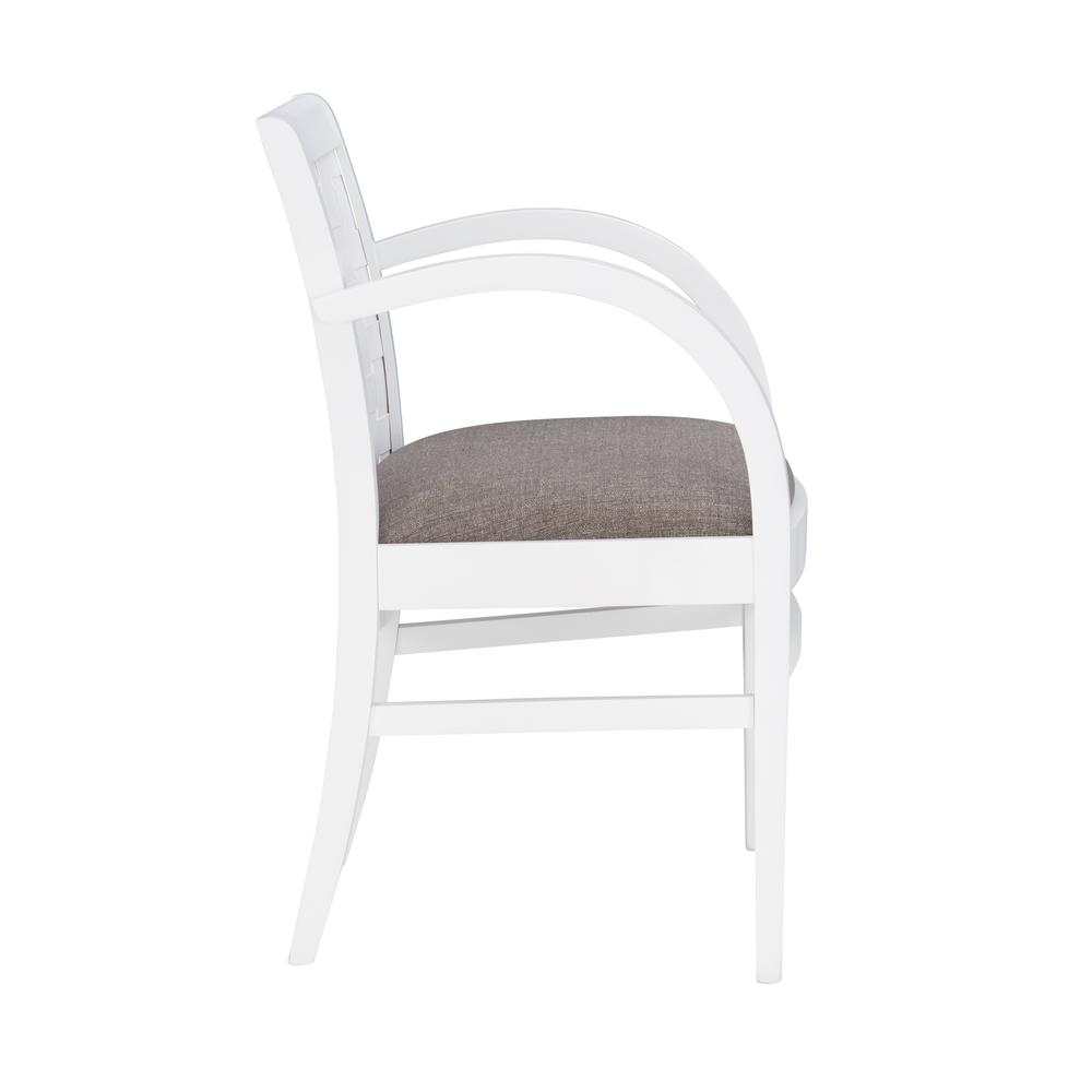 Samantha Woven Arm Chair White