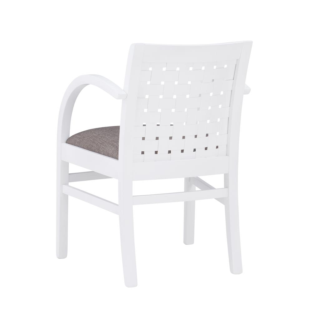 Samantha Woven Arm Chair White