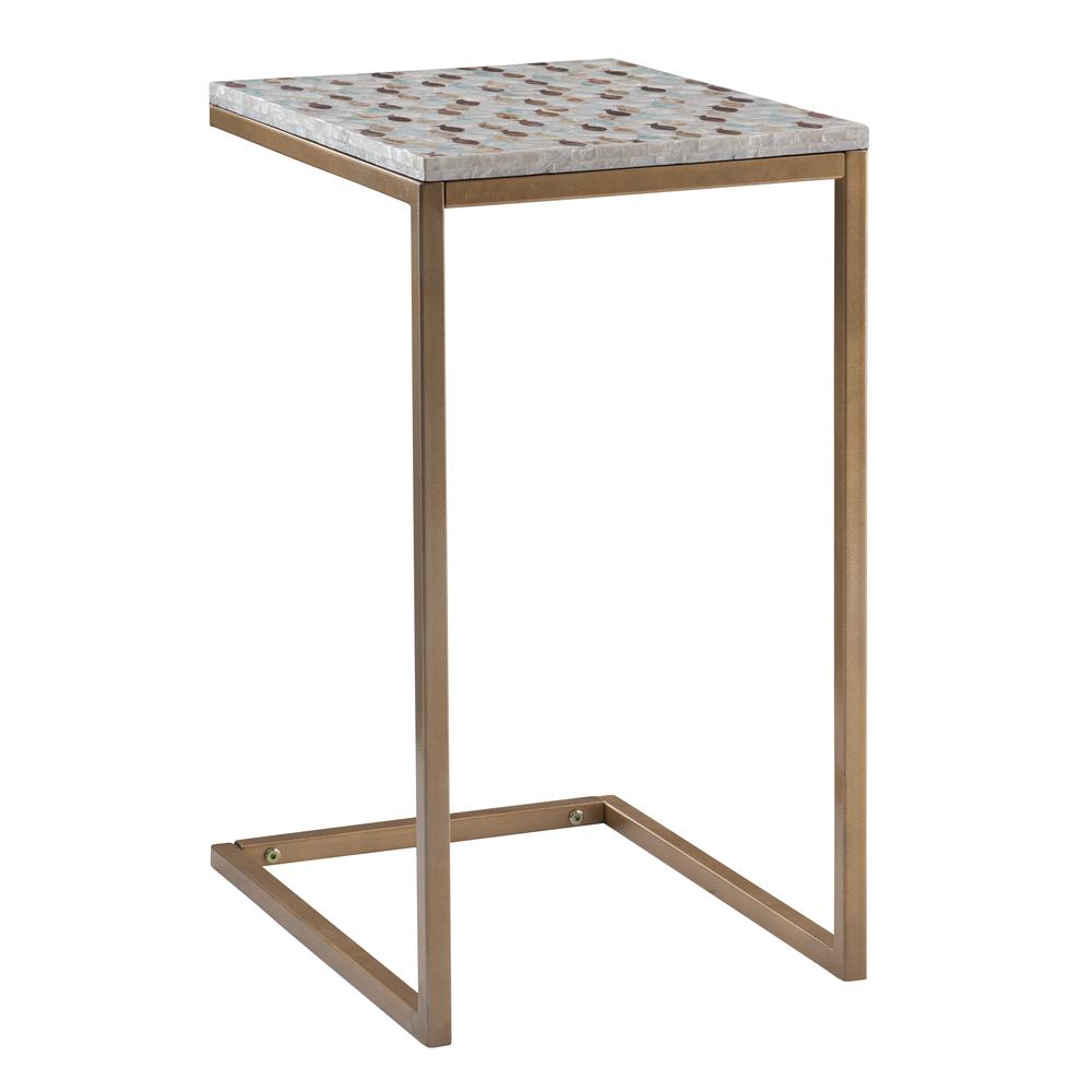 Priscille Capiz Fish Mosaic Accent C Table