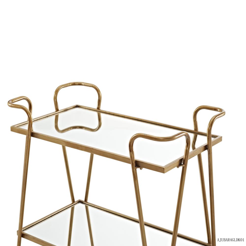 Gold Mid-Century Bar Cart