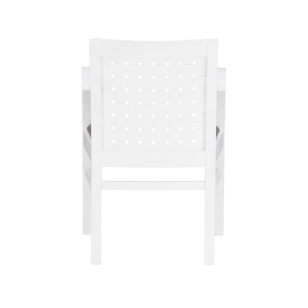 Samantha Woven Arm Chair White