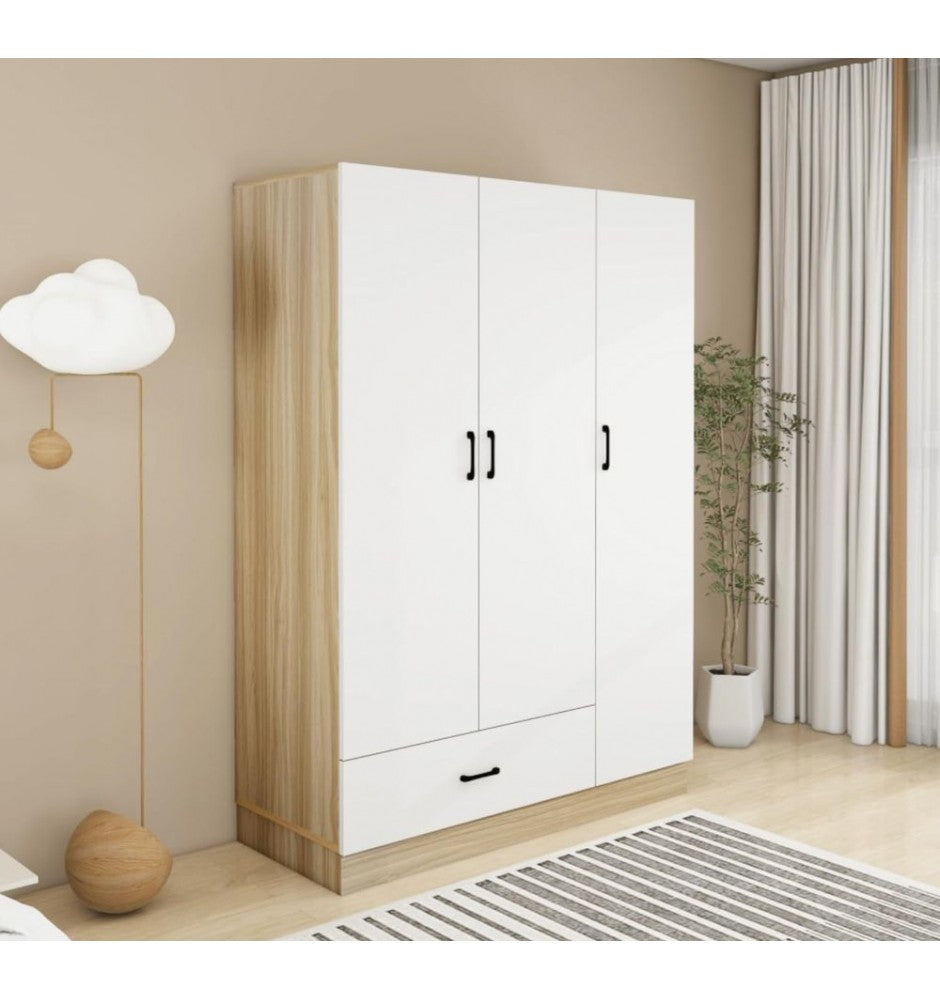69 High Closet Drawers for Clothes Cabinet Closet Wardrobe for Bedroom, Bedroom Armoire Wardrobe Closet with Mirror, Wood Armoire Wardrobe Closet with 3 Door Wooden Wardrobe Closet White