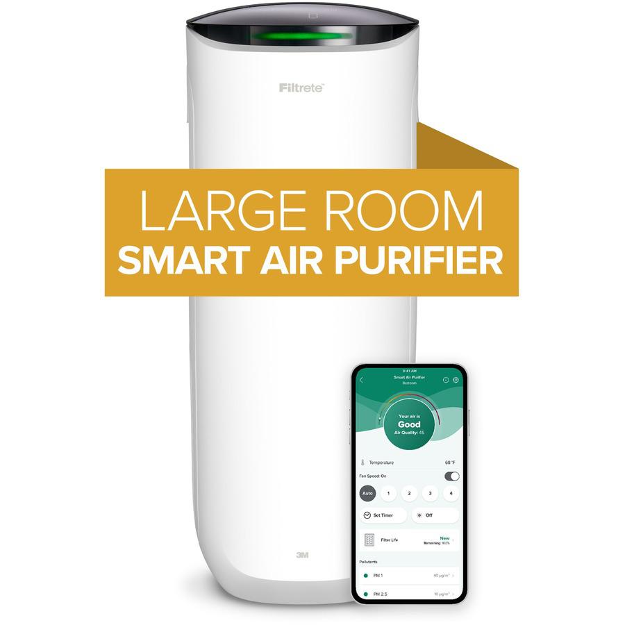 Filtrete Smart Room Air Purifier FAP-ST02, Large Room, White - True HEPA - 310 Sq. ft. - White