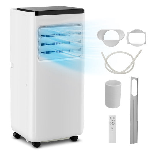 8000 BTU Portable Air Conditioner with Remote Control-White
