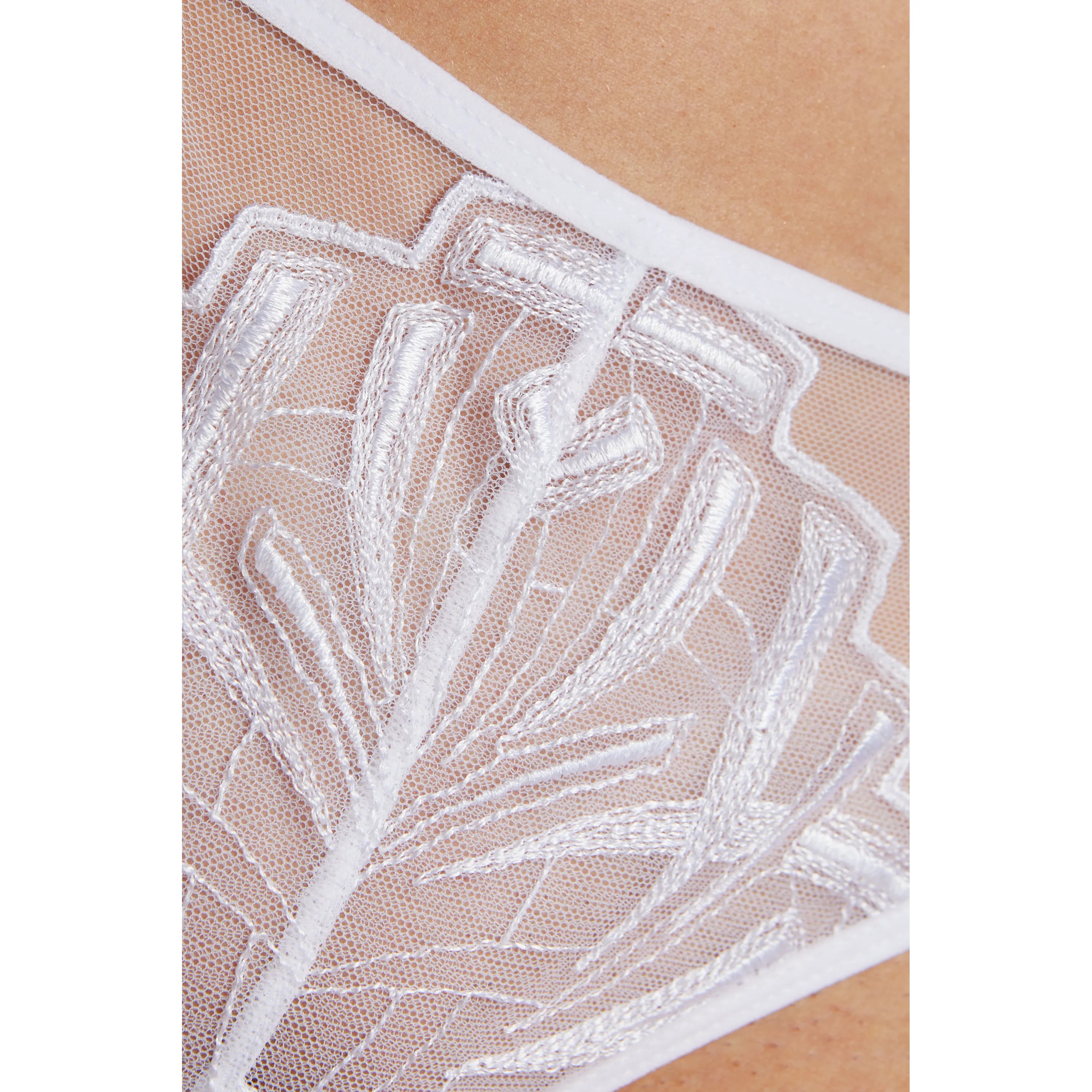 Sexy Sheer Mesh Embroidery Bikini Panty