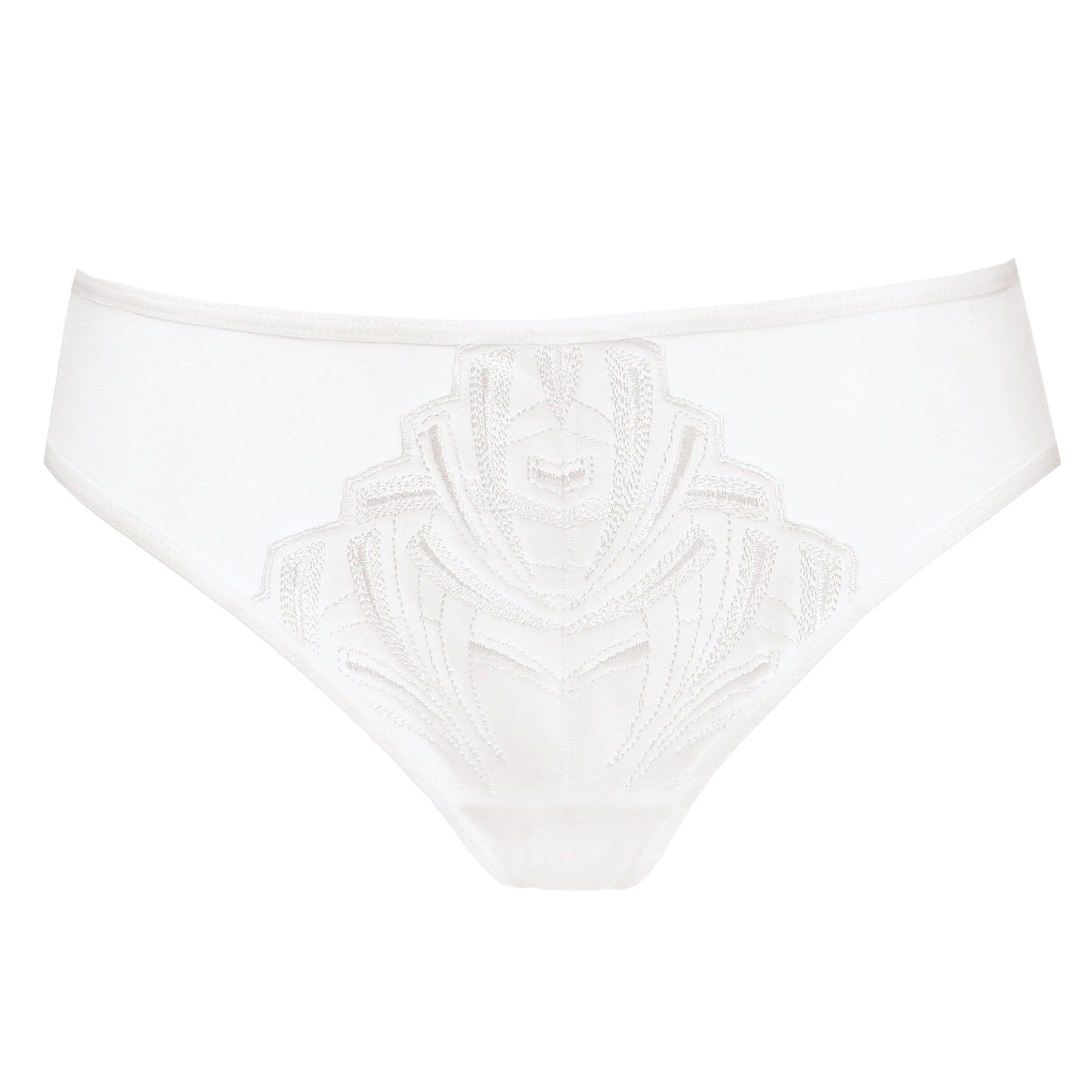 Sexy Sheer Mesh Embroidery Bikini Panty