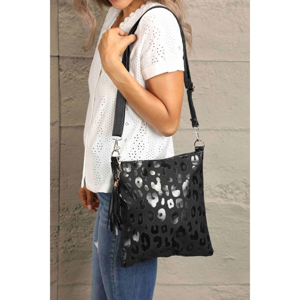 Adored PU Leather Shoulder Bag with Tassel
