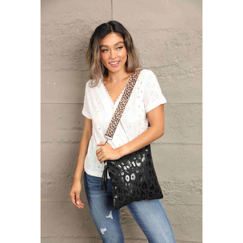 Adored PU Leather Shoulder Bag with Tassel