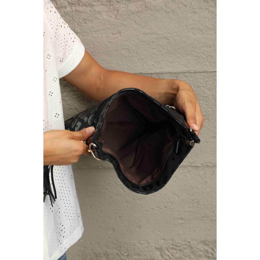 Adored PU Leather Shoulder Bag with Tassel