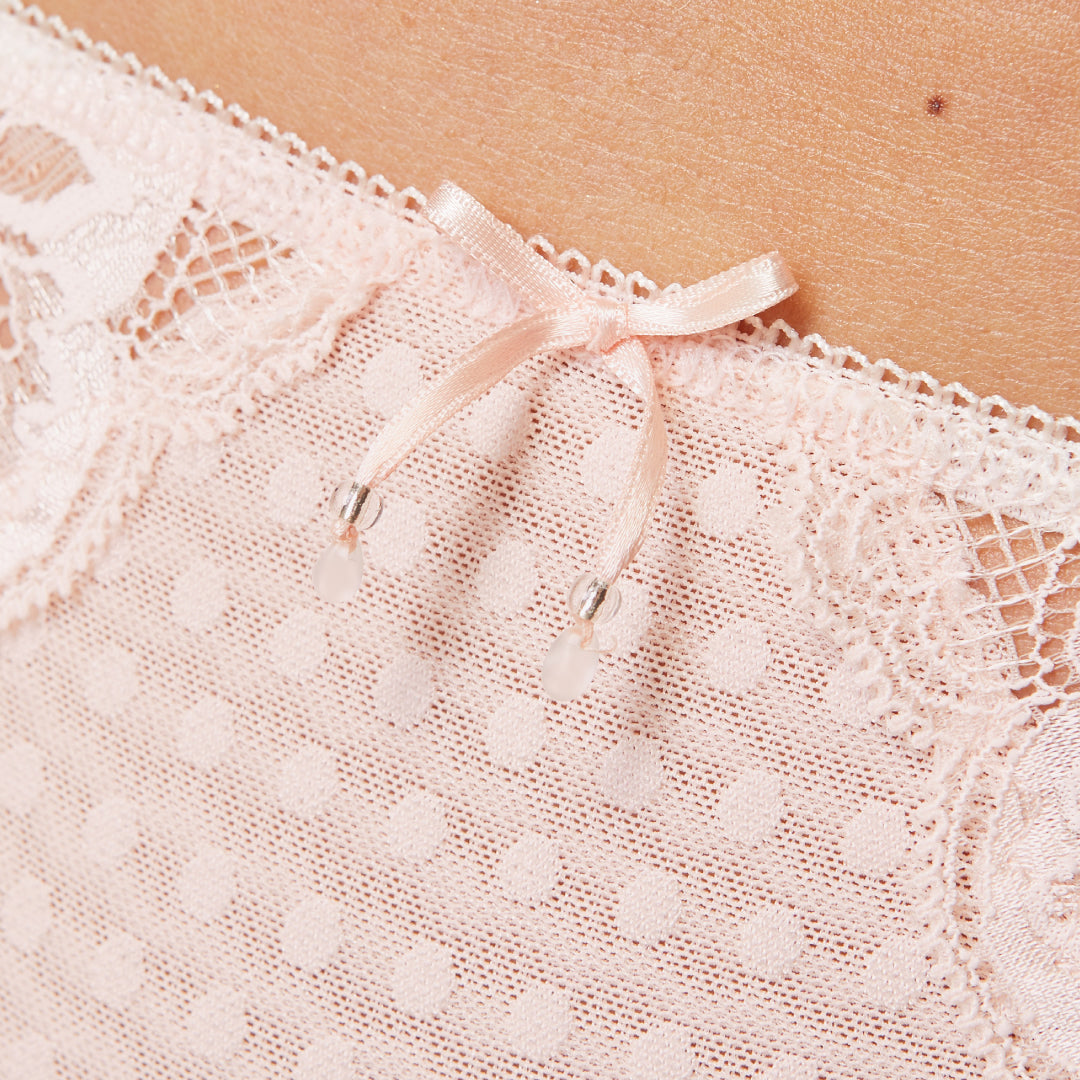 Semi Sheer Lace Bikini Panty Full Coverage