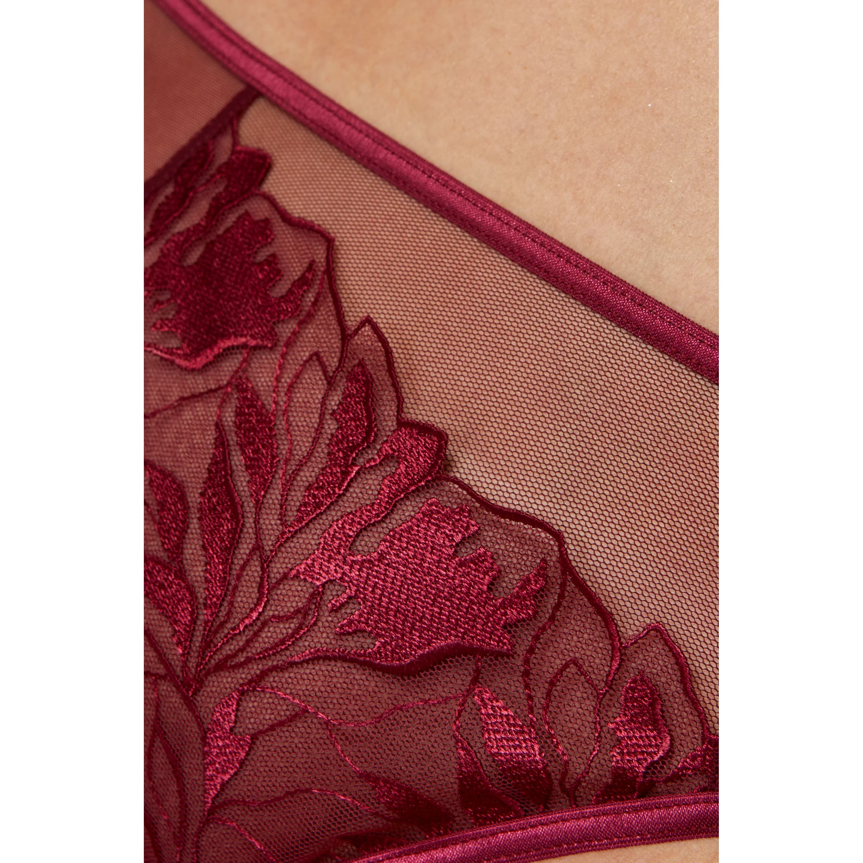 Mid-Rise Sheer Bikini Panty with Elegant Lace