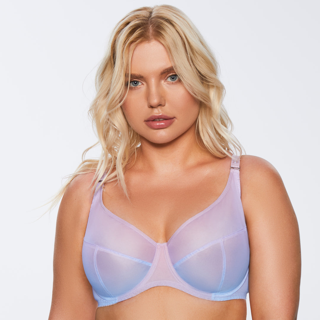 Full Busted Bra with Sheer Mesh