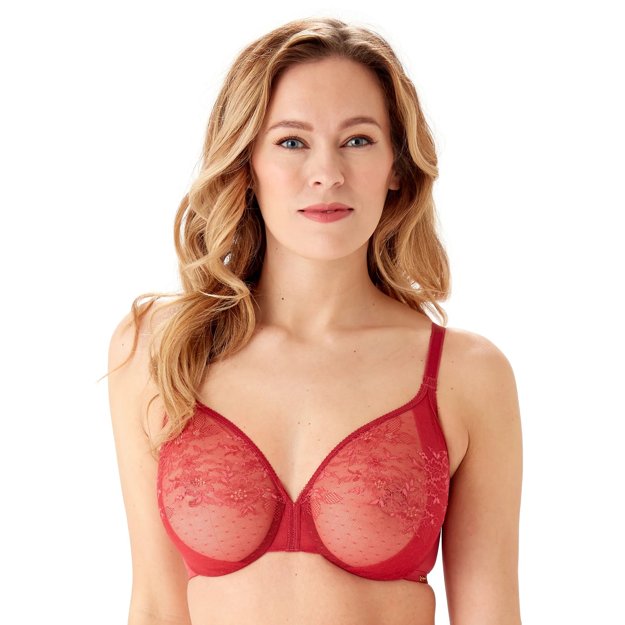 Sheer Lace Molded Underwire Bra