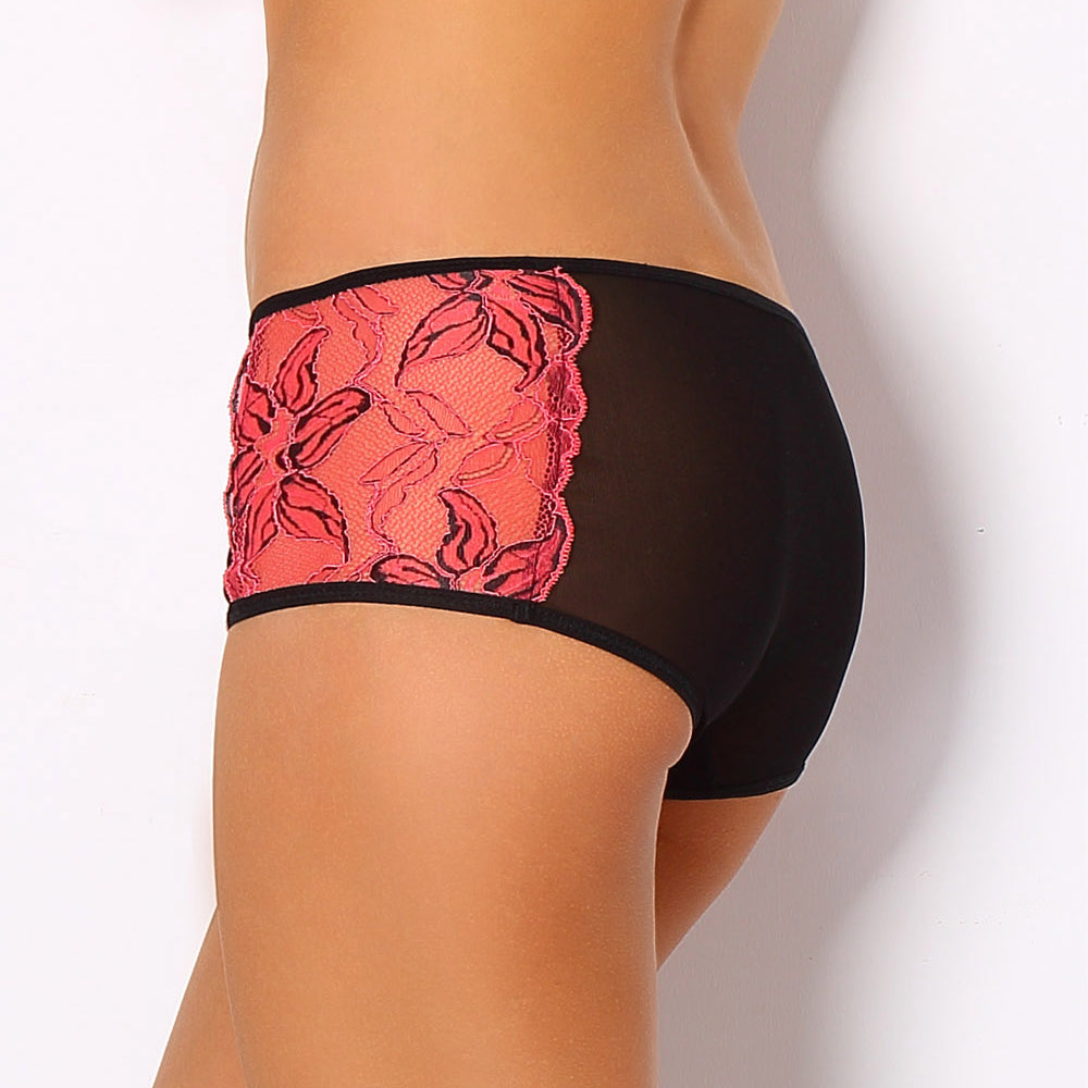 Lace Mesh Boyshort Panty Comfortable Stretch Design