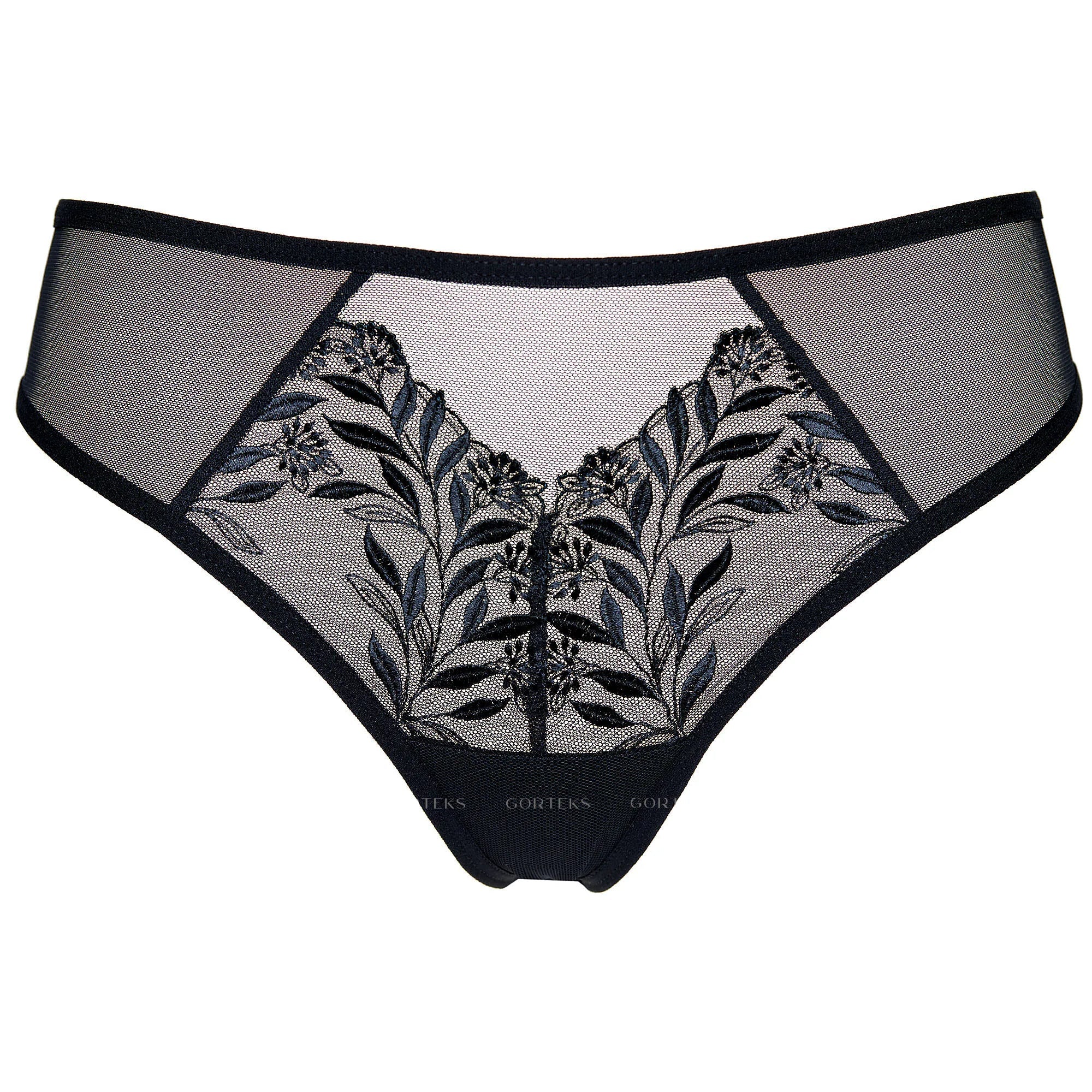 Sheer Mid-Rise Bikini Underwear