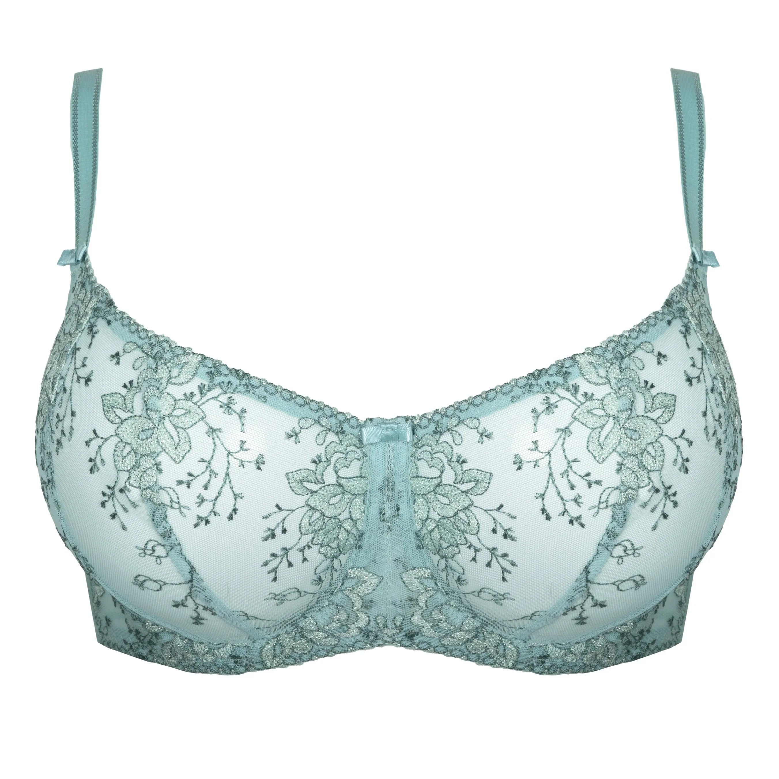 Sheer Embroidery Balconette Bra Laurel-4