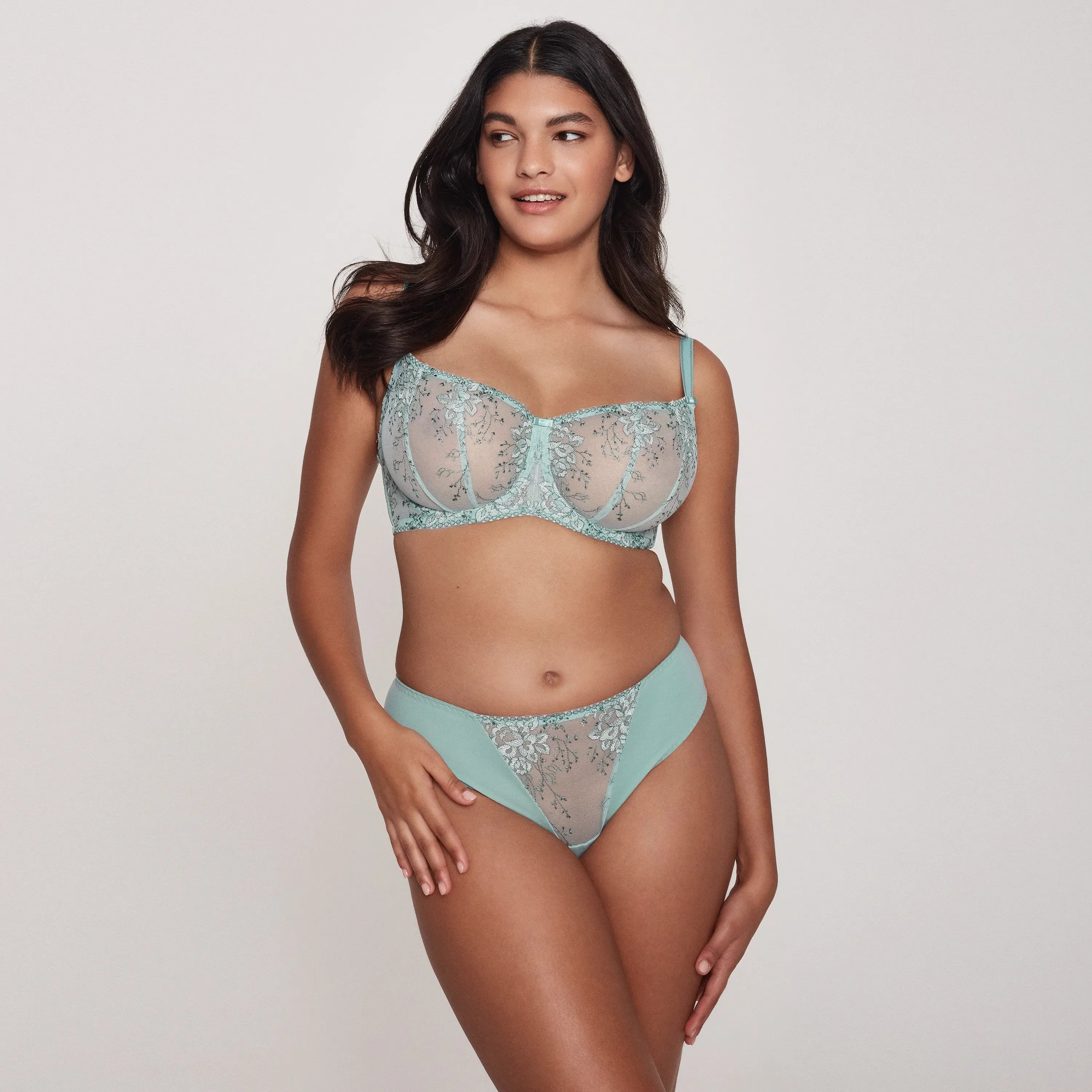 Elegant Sheer Embroidered Bra