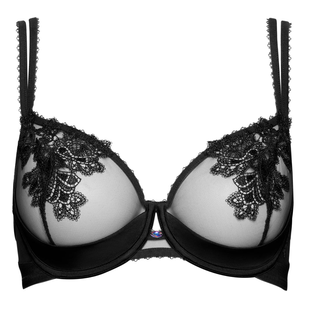 Sexy Sheer Mesh Demi Bra