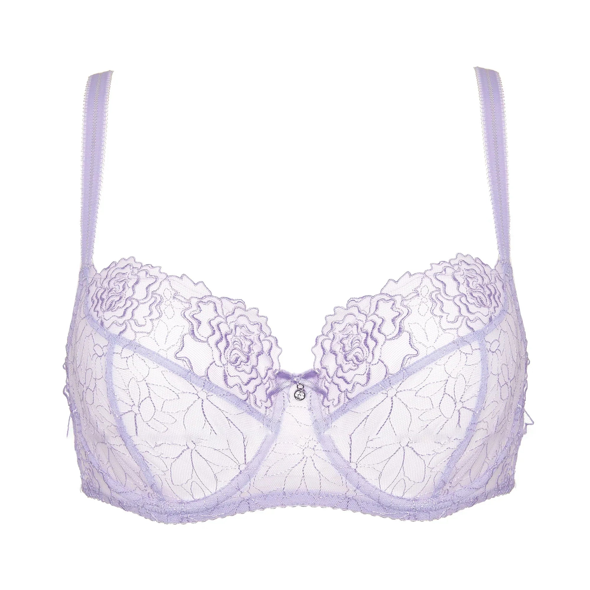 Gorteks Pamela Lavender Sheer Mesh Balconette Bra
