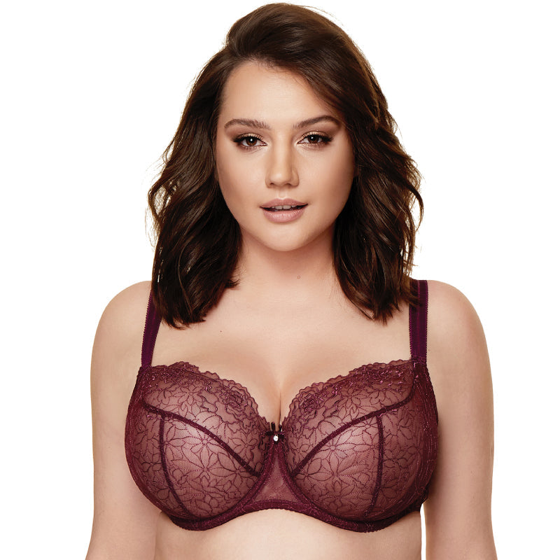 Sexy Sheer Balcony Bra with Underwire Support