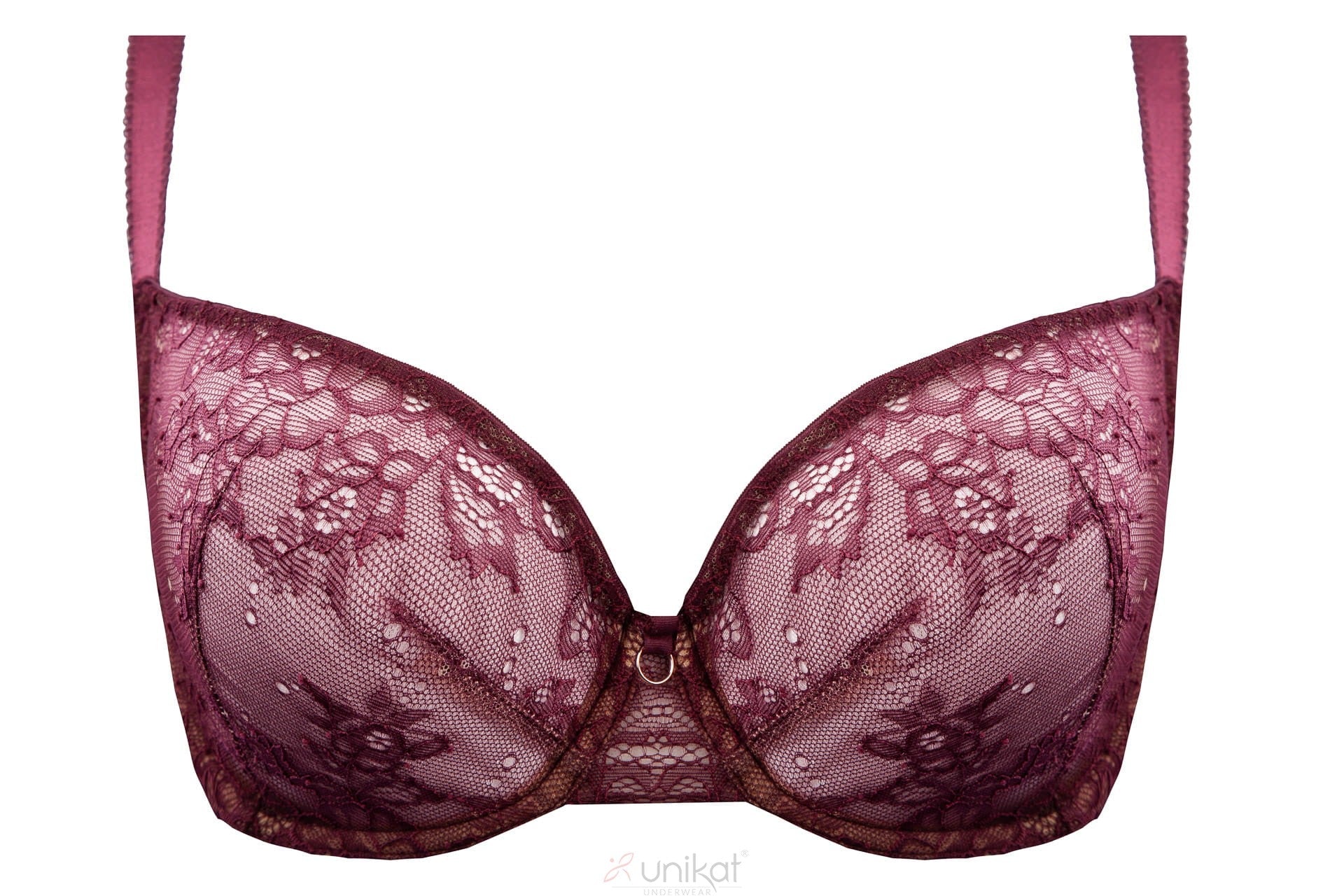 Sheer Mesh Lace Balconette Bra