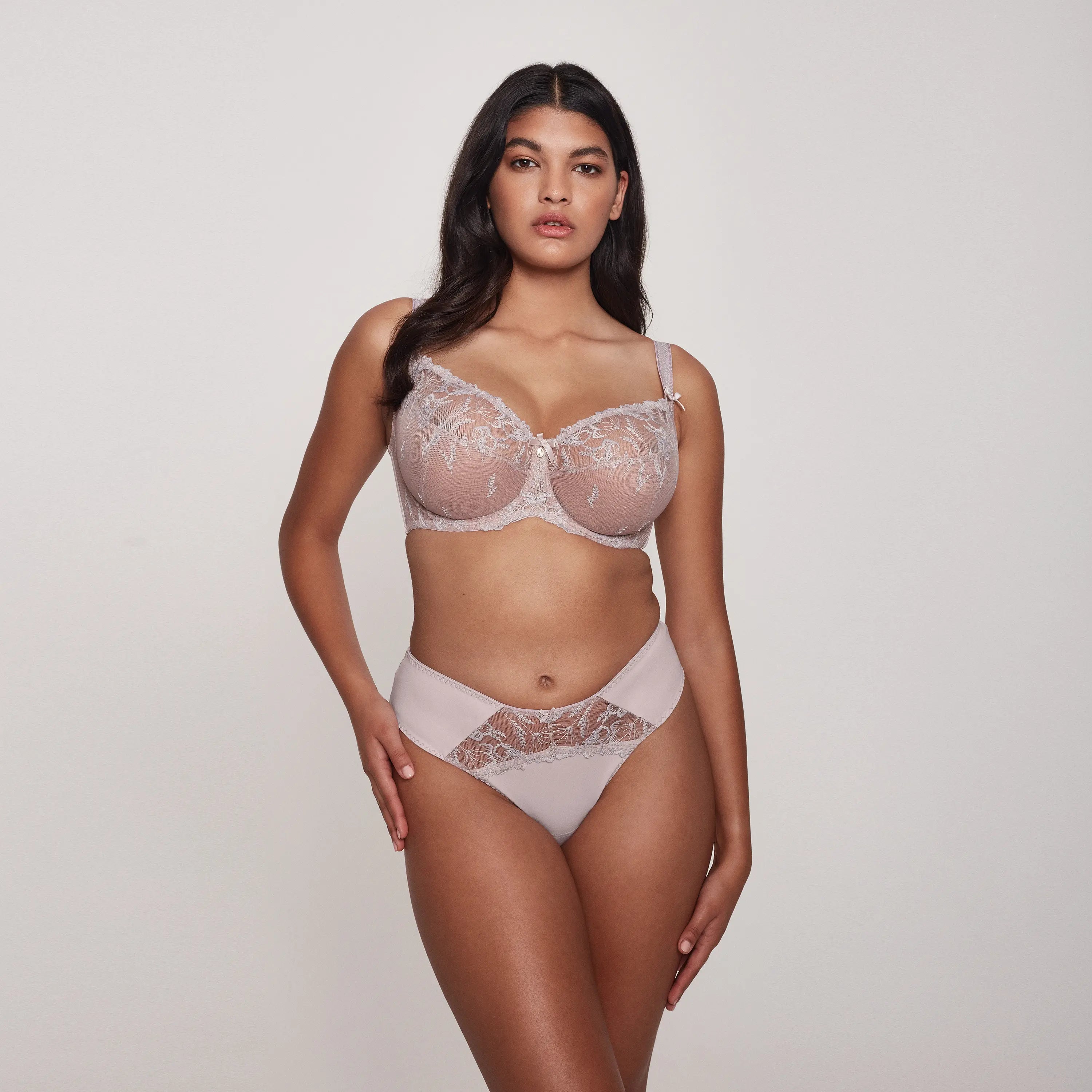 Sheer Three-Part Underwire Bra
