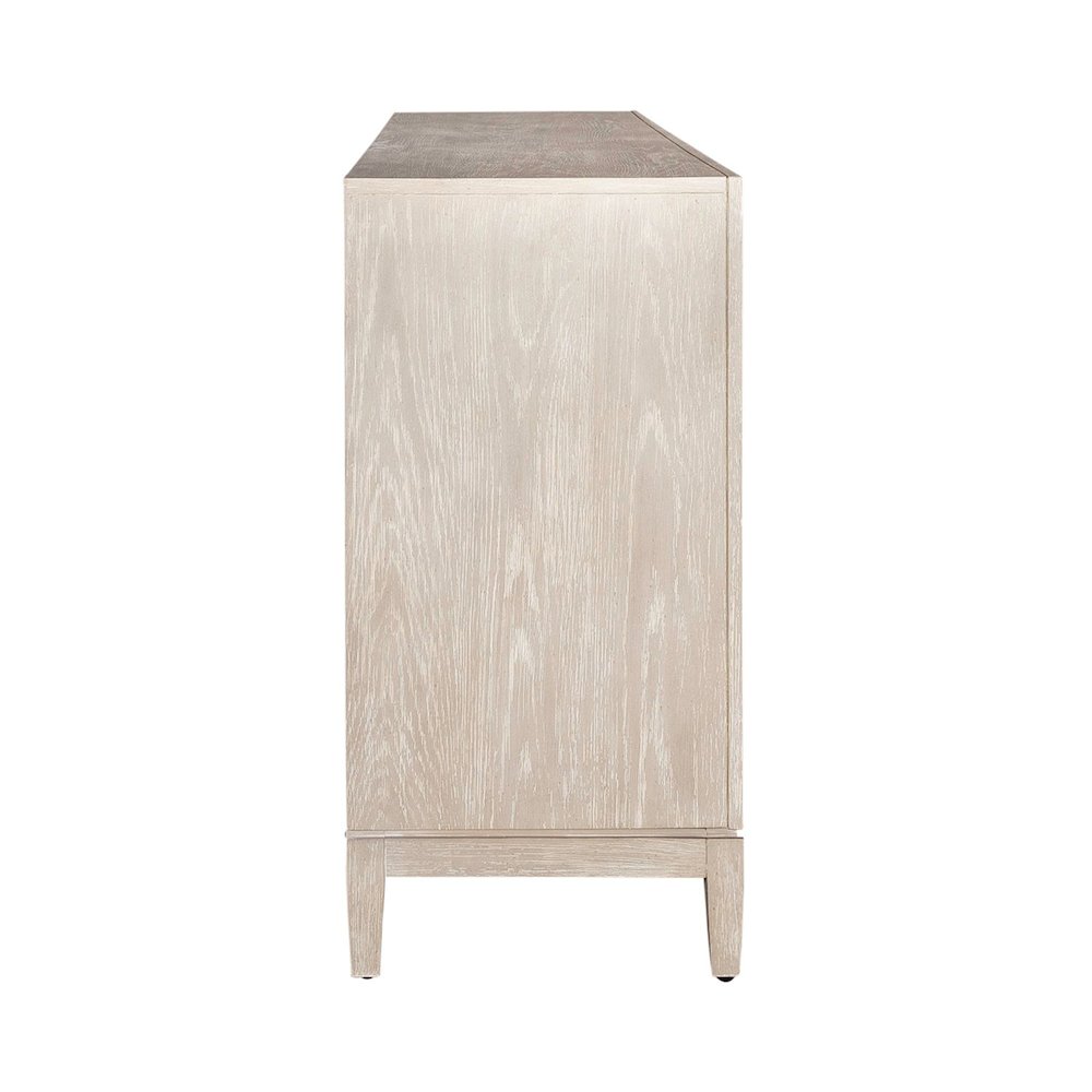 Kinsley 4 Door Accent Cabinet, W18 x D78 x H36, Light Gray