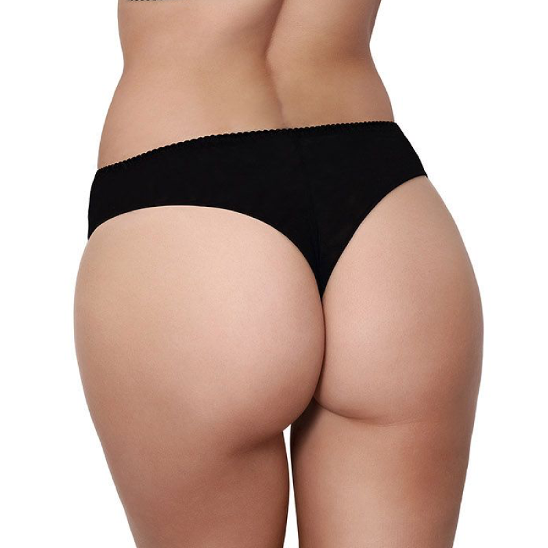 Lace Brazilian Panties with Cotton Liner and Soft Fabric