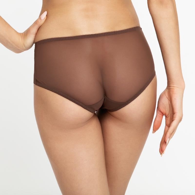 Sheer Lace Boyshort Panties with Soft Cotton Liner