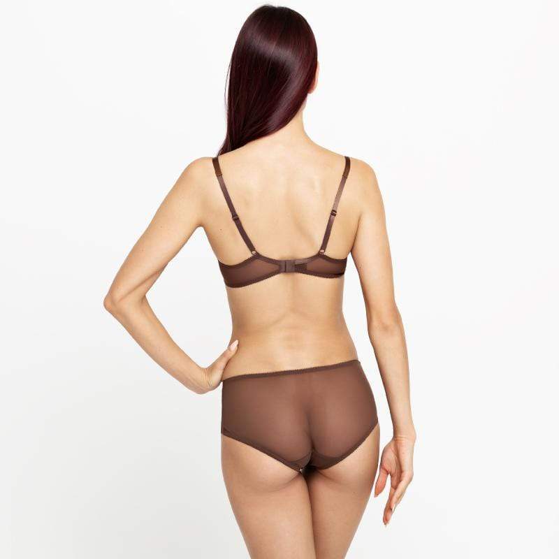 Sheer Lace Boyshort Panties with Soft Cotton Liner