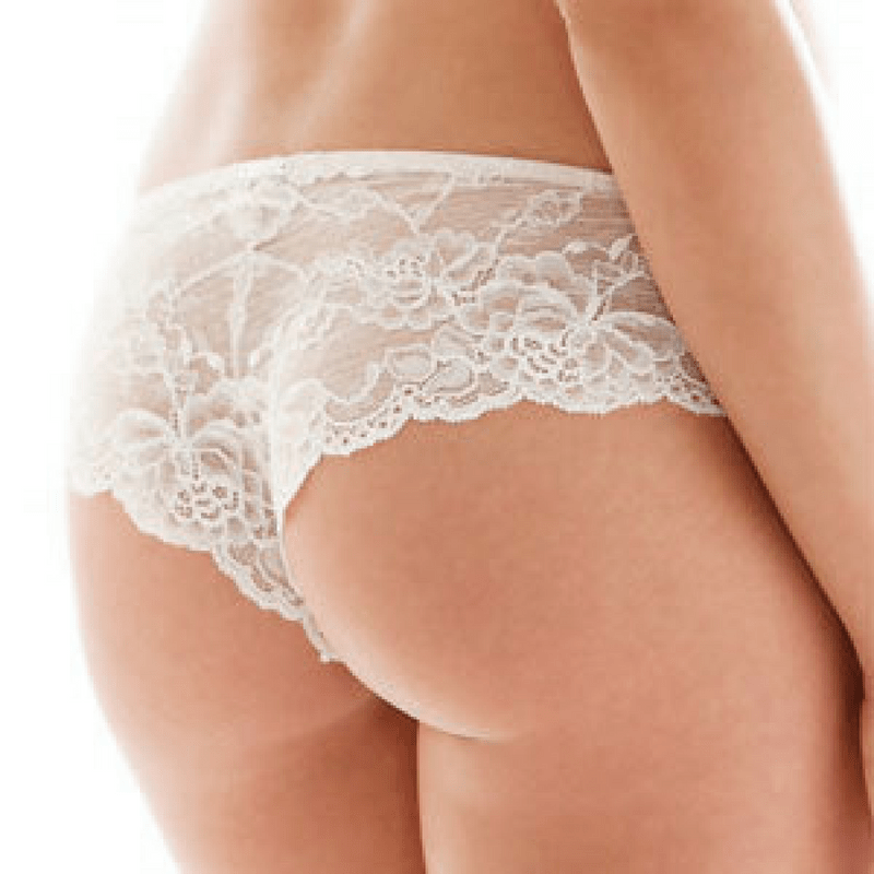 Floral Embroidered Sheer Brazilian Panty