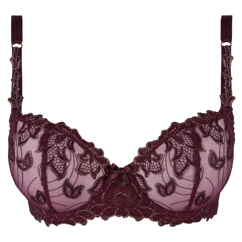 Elegant Sheer Lace Balconette Bra