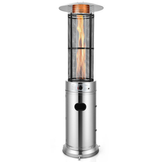 34000 BTU Stainless Steel Round Glass Tube Patio Heaters