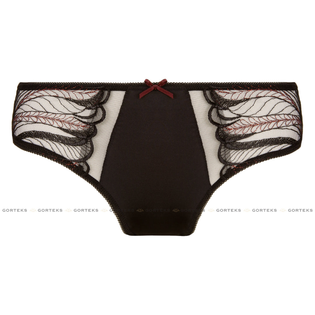 Semi Sheer Lace Bikini Panty with Elegant Floral Design