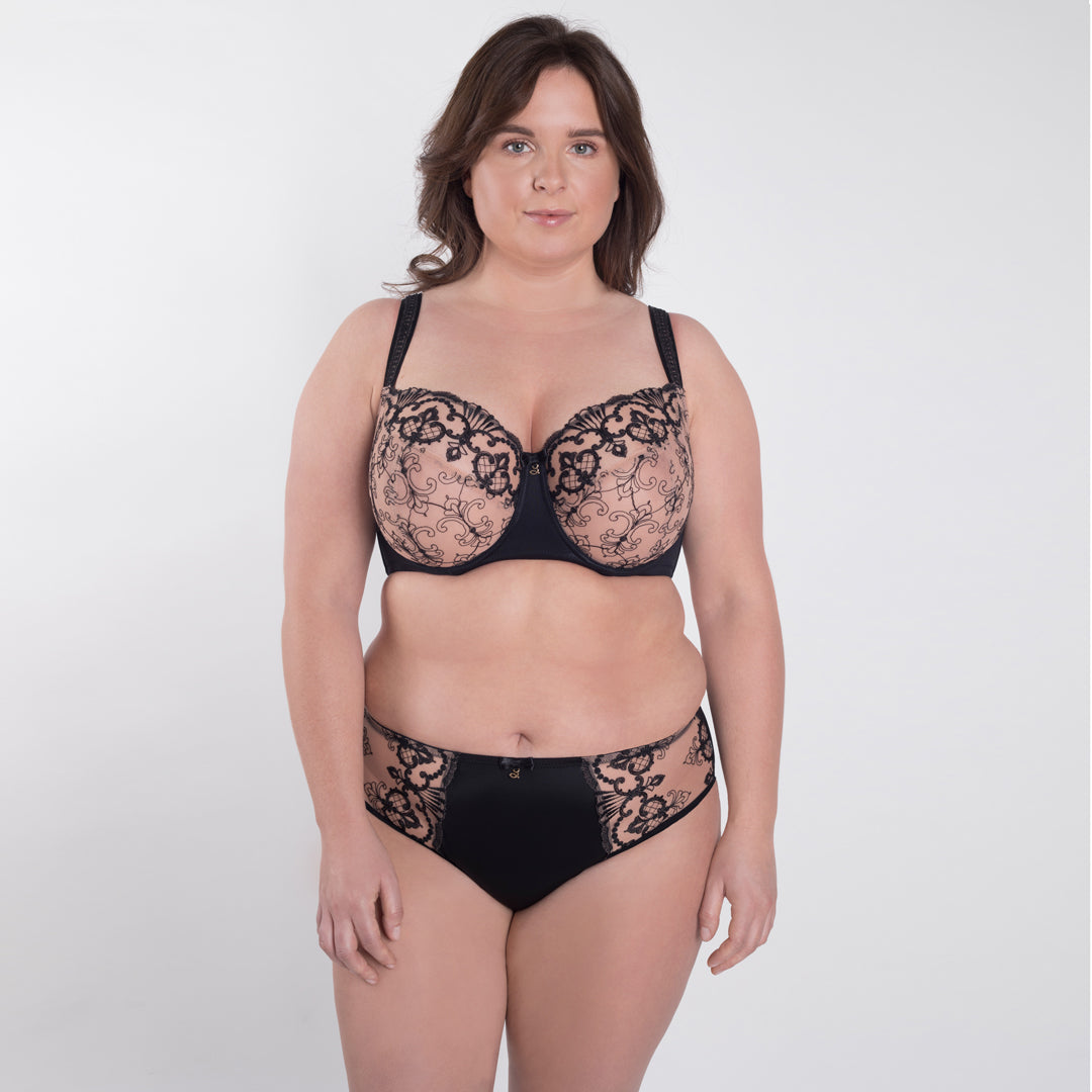Soft Cotton-Lined Sheer Embroidered Panty