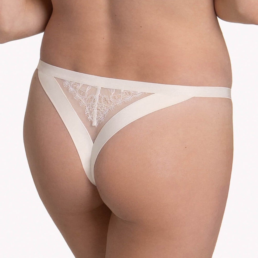 Sheer Lace Brazilian String Panty Delicate Design