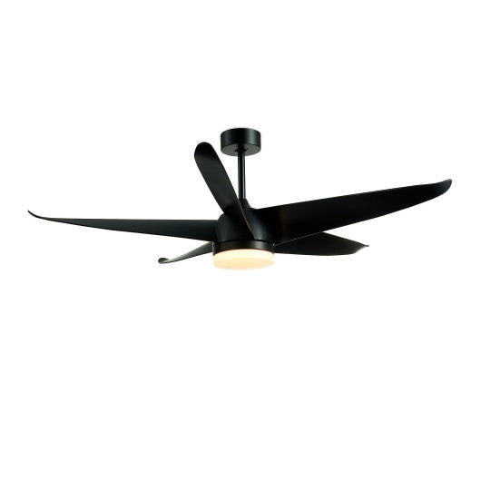 60 Inch Reversible Ceiling Fan with Light-Black
