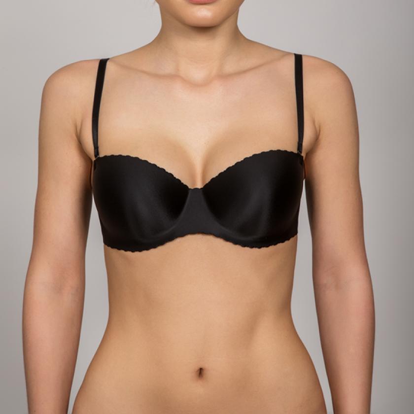 Invisible Strapless Molded Cup Balconette Bra