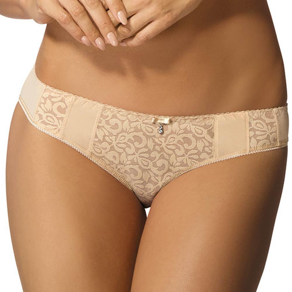 Breathable Semi-Sheer Bikini Panty with Lace