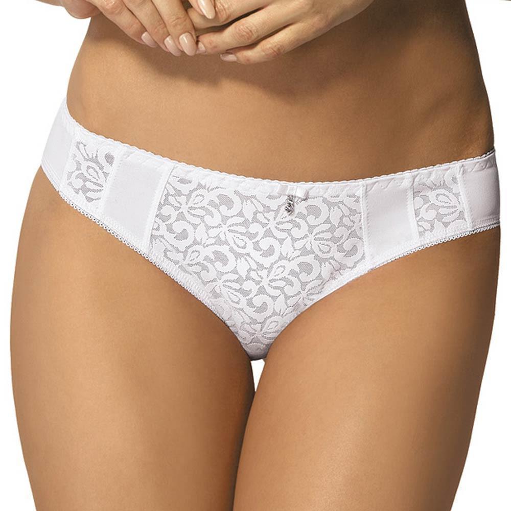 Breathable Semi-Sheer Bikini Panty with Lace